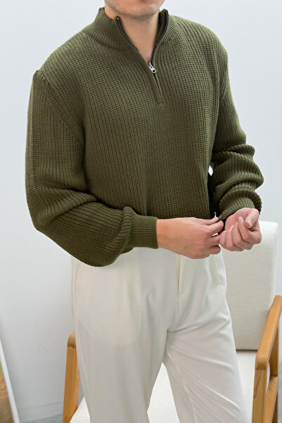 Redline Olver Oversize Knitwear Long Sleeve Sweater Khaki