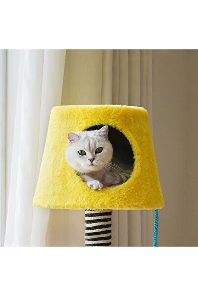 Golden cat Cat Tree Lamp Design – 75 cm Cat Tower with Scratching Post & Cozy Bed - 49 x 49 x 75 cm