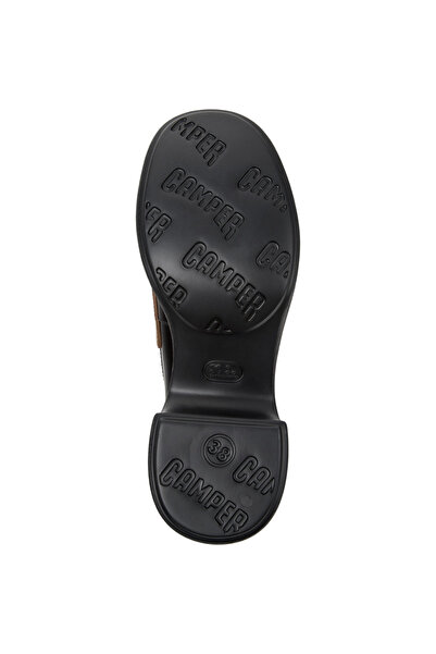 CAMPER Twins Leather Women's Multi-Colored Loafer Heeled Shoes