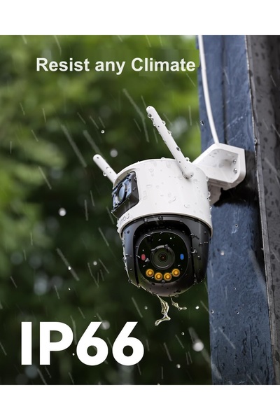 Imou 6MP Dual Lens Outdoor WiFi Security Camera with 30m Color Night Vision and Two-Way Audio IP66