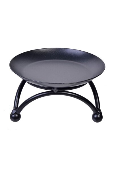 DavidaHome Suport metalic pentru lumanari, 10 cm, negru