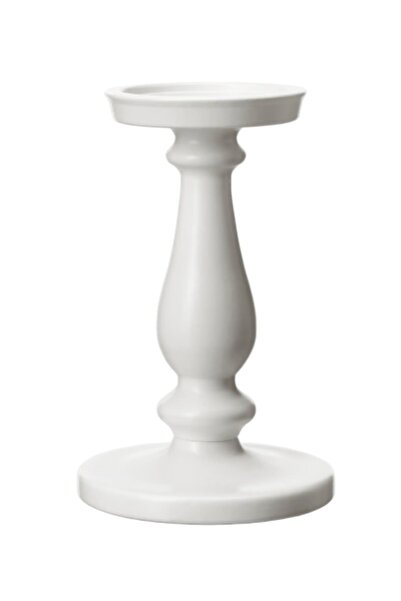 DavidaHome Suport lumanare, tip sfesnic, 20 cm, alb