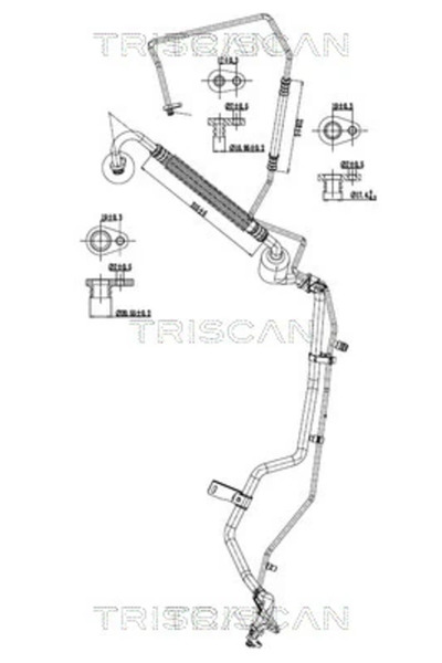 TRISCAN Conducta Presiune Variabila Aer Conditionat Peugeot 207