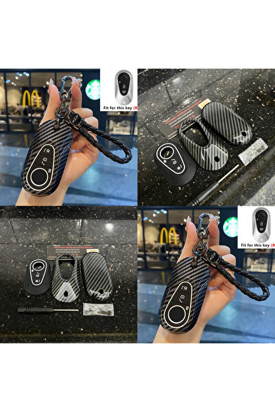 kaytaz غطاء مفتاح كربوني لمرسيدس W206 W223