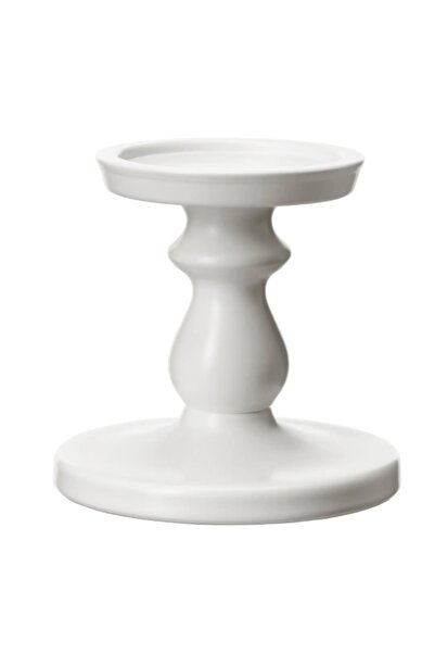 DavidaHome Suport lumanare, tip sfesnic, 13 cm, alb