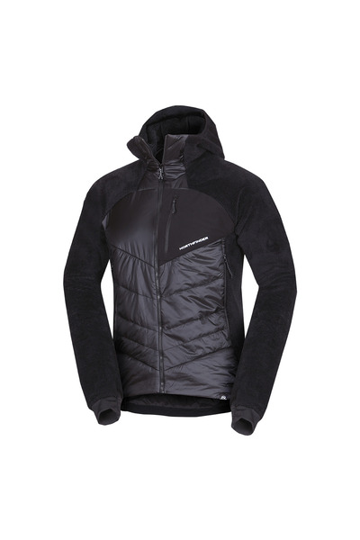 NORTHFINDER Jachetă hibridă outdoor pentru bărbați BU-5335OR EMERYTH negru-negru