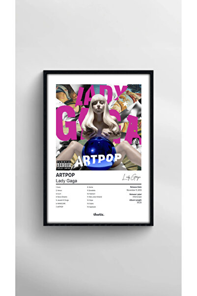 Thetic Lady Gaga - ARTPOP Albüm Koleksiyonu PREMIUM Spotify Poster!