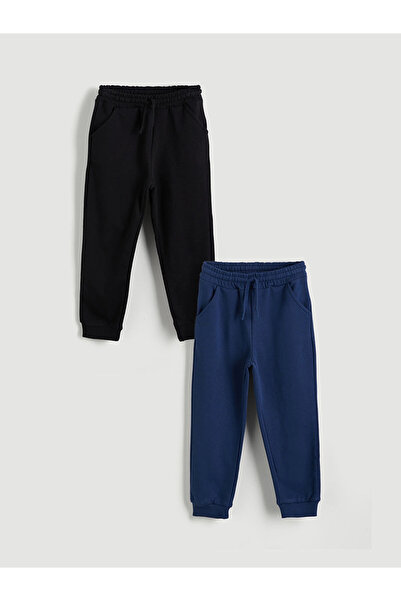 LC Waikiki LCW Kids Indigo Beli Lastikli Erkek Çocuk Jogger Eşofman Altı 2'li