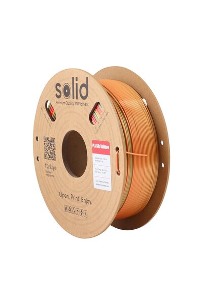 Solid Filament Solid Silk Rainbow PLA Filament 1.75mm - 1Kg