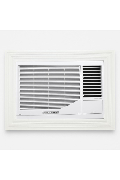BHNS White colored wooden window air conditioner frame, ready-made air conditioner frames, decorative frame, dust and insect resistant, easy to disassemble and install