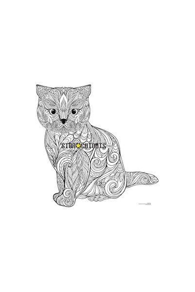 Generic Star Cutouts Ltd SCC019 Cute Kitten Relax Colour Craft & Keep Cardboard Cutout/Standee/Standup, Mul