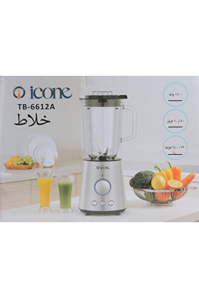 Icon Icon Blender 1200 Watts, 1.5L Glass Jar - Model: TB-6612A