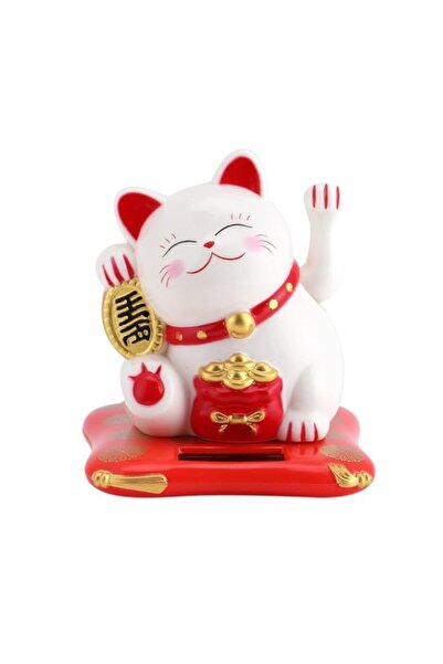Generic Brand Cute Waving Cat, Solar Powered Luck Cat, Lucky Wealth Welcoming...