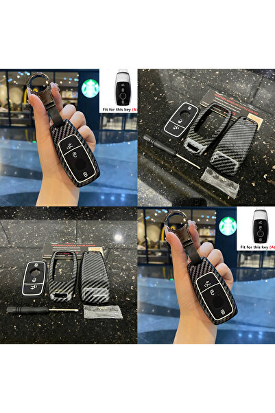 kaytaz غطاء مفتاح كربوني لسيارات مرسيدس W205FL W213 W177 W118 W247 H247 X247