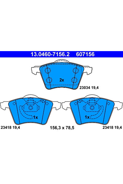 Ate Set Placute Frana Frana Disc Ford Galaxy 1/Galaxy Model 1 Van
