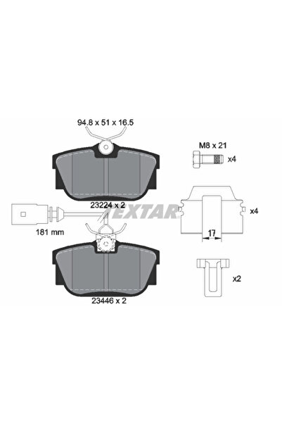Krieger Комплект спирачни накладки за дискови спирачки Ford Galaxy 1 Seat Alh...