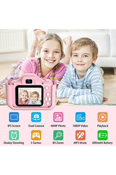 VALA Children's camera, 40 Mpx, Full HD 1080P, Vulpita, dual front/rear camera, selfie function, 2"