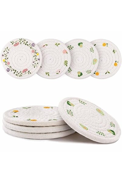 Generic Brand Tazweeq Bar Coasters, Hand-Woven Coaster Set, Drink Coasters, 4...