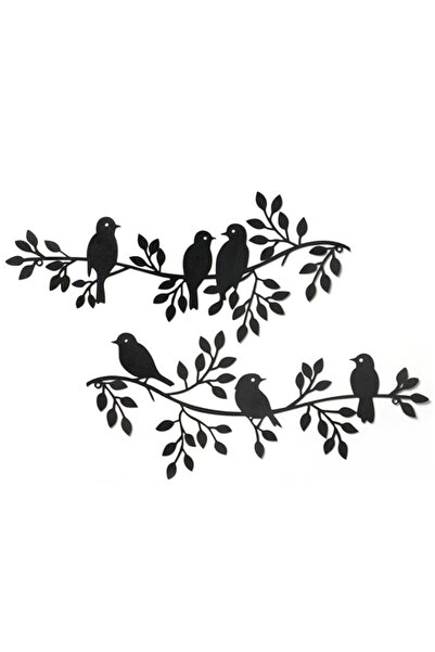 Generic LOMOHOO Metal Birds Wall Decor Art Leaves 6 Birds on Vine Olive Branc...