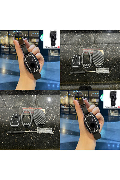 kaytaz غطاء مفتاح كربوني لسيارات مرسيدس W204 W205 W117 W207 X156 W212