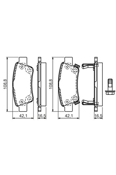 Bosch Set Placute Frana Frana Disc Honda Accord 9 Limuzina/Cr-5 3/Cr-5 4