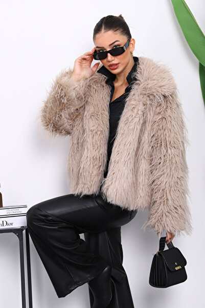 İmajButik Mink Collar Fur Coat