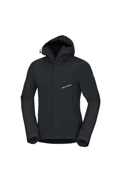 NORTHFINDER Geacă softshell izolată pentru bărbați MARQUIS neagră