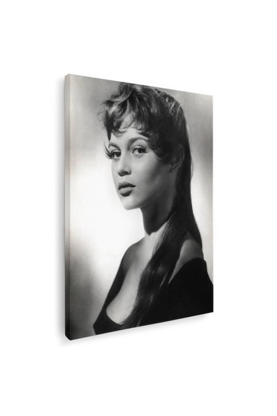 Tablou Canvas Tablou Brigitte Bardot, actrita, alb, negru, cod 1508