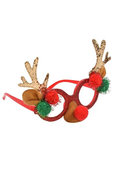 ANTBRO Ochelari de Crăciun deghizați, coarne de ren, nas roșu, multicolori, MYONNA IT & E-COMMERCE