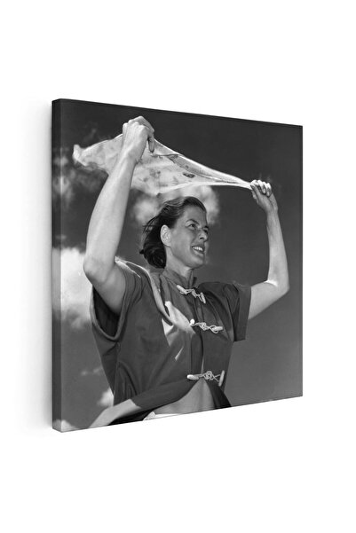 Tablou Canvas Tablou Ingrid Bergman, actrita, alb, negru, cod 1520