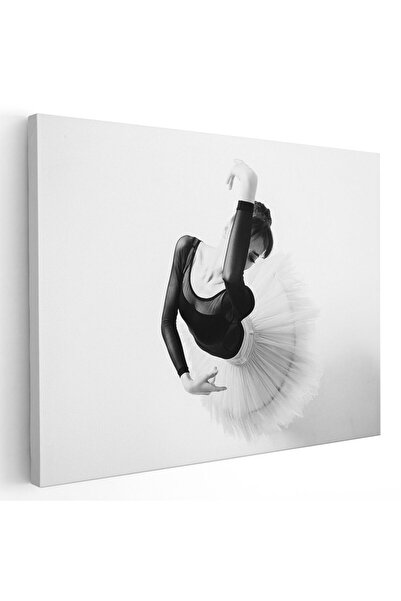 Tablou Canvas Tablou balerina pozitie dans, alb, negru, cod 1928