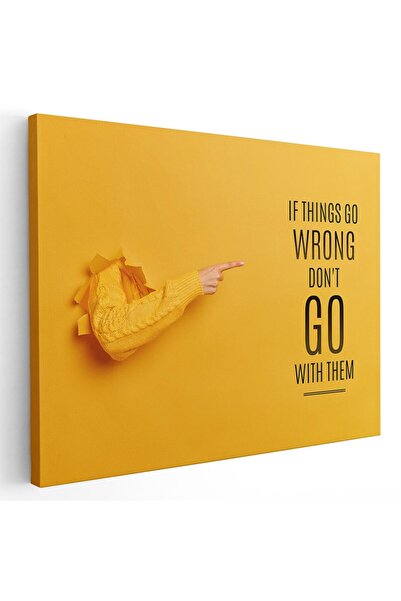 Tablou Canvas Tablou mesaj motivational despre esecuri, galben, cod 1475