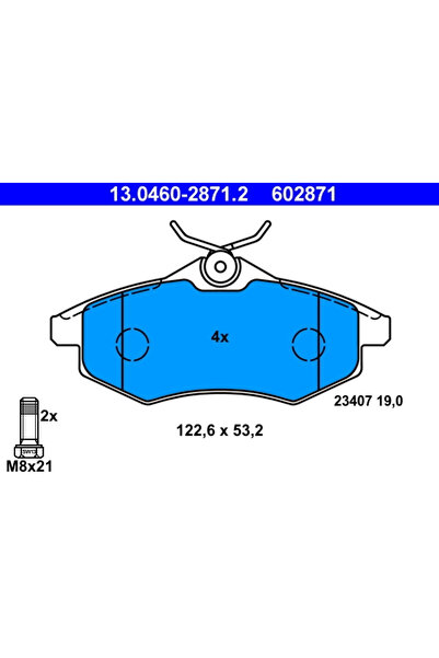 Ate Set Placute Frana Frana Disc Citroen C2/C3 1