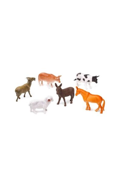 OEM Set 6 figurines for children, farm animals, 11-14 cm, multicolor
