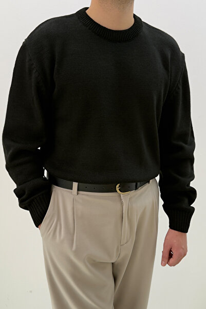 Redline Sable Oversize Knitwear Long Sleeve Sweater Black