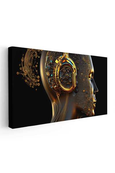 Tablou Canvas Tablou femeie cu casti ornament, cod 1737