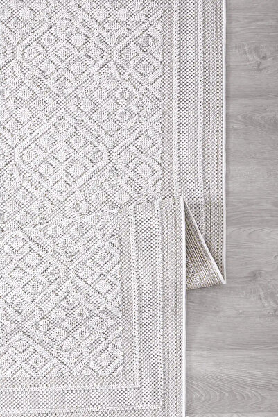 SANRUGS Home & Living Bukle ve Sisal Dokuma Hav Vermeyen Anti Alerjik Püsküllü Modern Makine Halısı Salon Oturma Odası