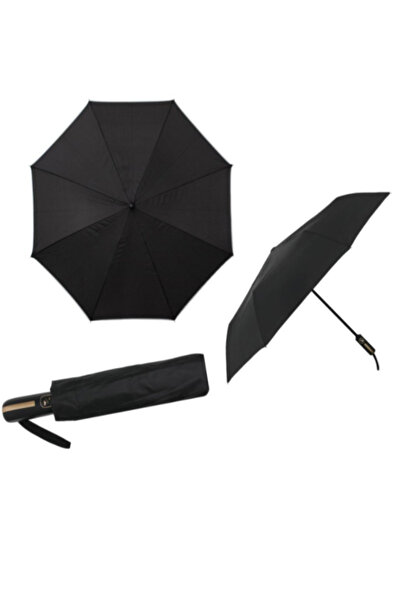 SyaMAG Umbrella, foldable, automatic, handle with button and strap, open diameter 97 cm