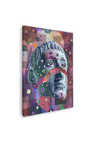 Tablou Canvas pop art colaj statuie antica, multicolor, cod 1093