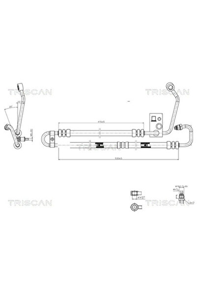 TRISCAN Furtun Hidraulic Sistem De Directie De La Pompa Hidraulica La Caseta ...