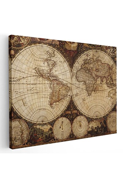 Tablou Canvas Tablou harta veche a lumii, cod 1962