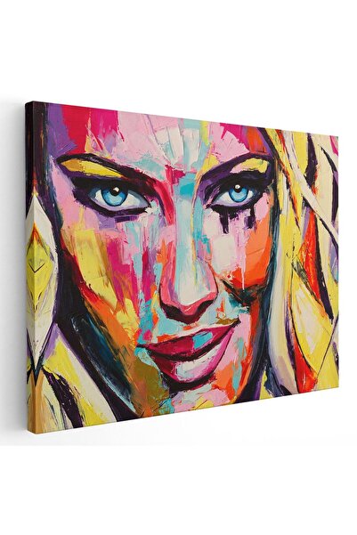 Tablou Canvas Tablou portret pictura in ulei femeie, multicolor, cod 1949