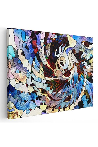 Tablou Canvas Tablou vitraliu forme abstracte geometrice, cod 1958