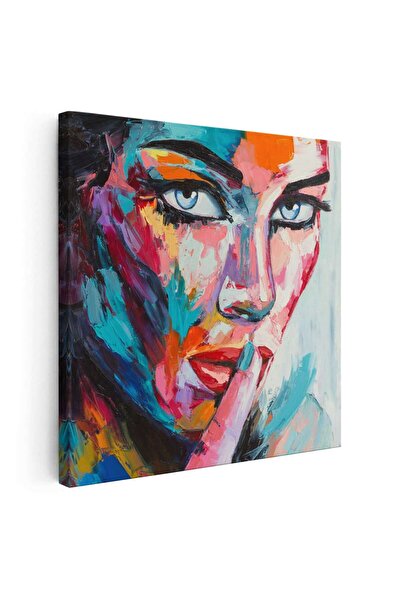 Tablou Canvas Tablou portret pictura in ulei femeie misterioasa, cod 2011