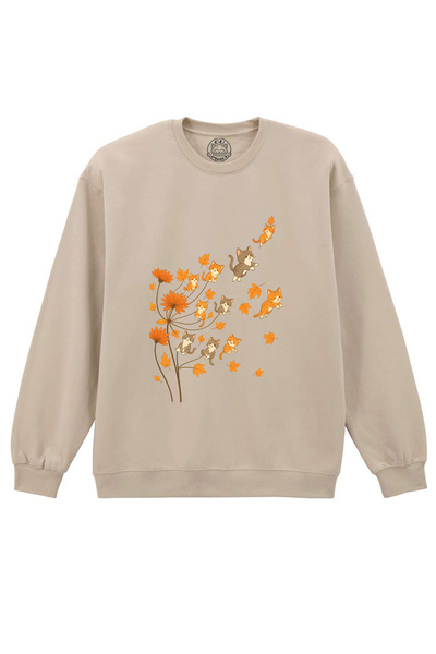 Cu Pisici Bluza printata-Fall Kitty Dreams, Unisex
