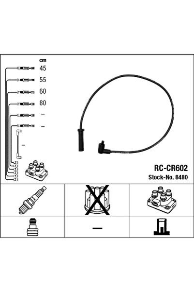 NGK Set Cablaj Aprinder Citroen Evasion Microbus/Xantia/Xm Fiat Ulysse