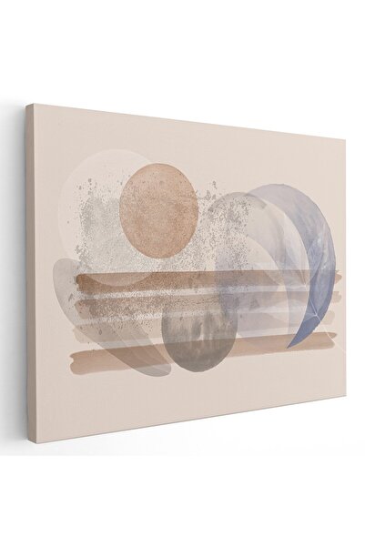 Tablou Canvas Boho minimalist forme abstracte, crem, cod 1332