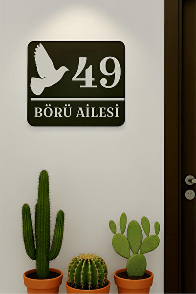 MD×JOA Kapı İsimligi Kapı Numarası Tabelası 𖠿 Kişiye Özel Kapı Numarası ve S...