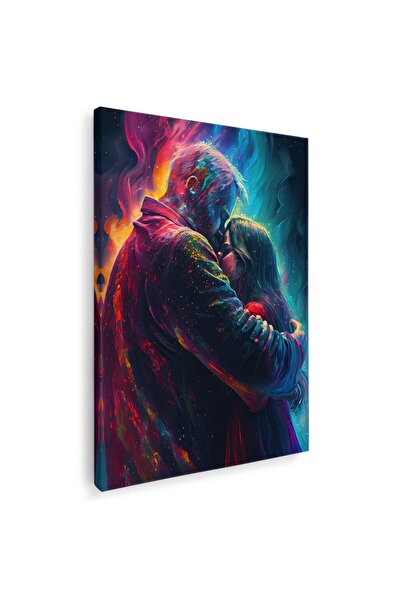 Tablou Canvas Tablou pictura digitala cuplu imbratisandu-se, cod 1690