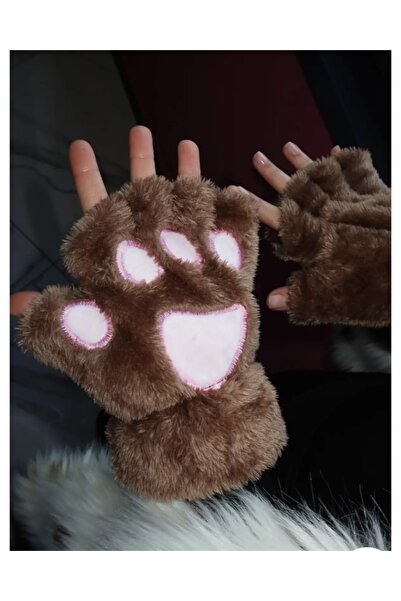 Kokoş قفازات من القطيفة مع تفاصيل باللون البني والوردي